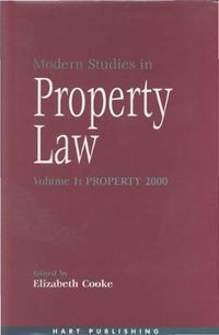 Cover image for Modern Studies in Property Law - Volume 1