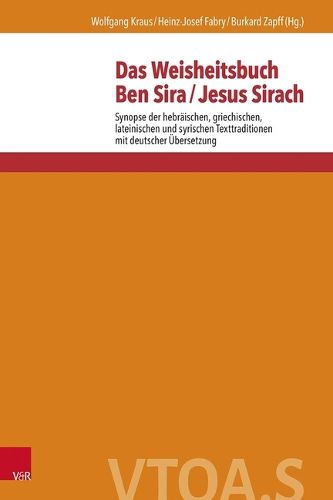 Cover image for Das Weisheitsbuch Ben Sira / Jesus Sirach