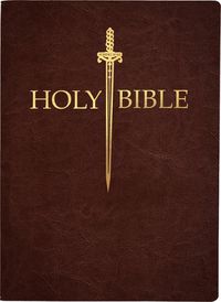 Cover image for KJV Sword Bible, Large Print, Mahogany Genuine Leather, Thumb Index