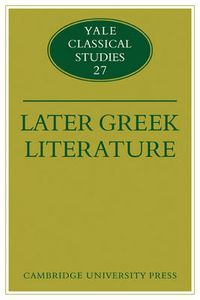 Cover image for Later Greek Literature