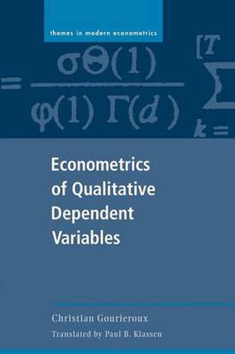 Cover image for Econometrics of Qualitative Dependent Variables