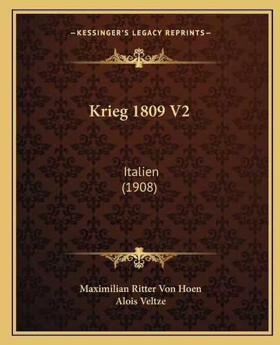 Cover image for Krieg 1809 V2: Italien (1908)