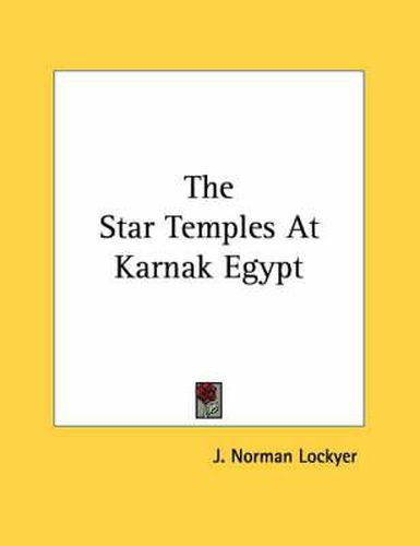 Cover image for The Star Temples at Karnak Egypt