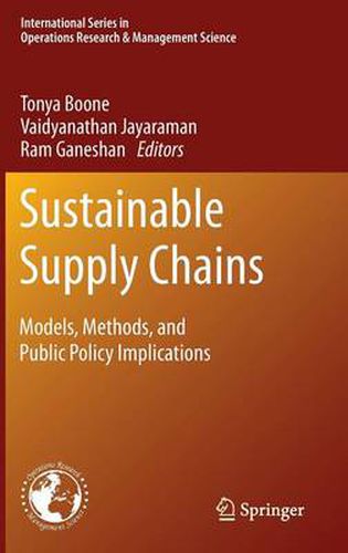 Cover image for Sustainable Supply Chains: Models, Methods, and Public Policy Implications