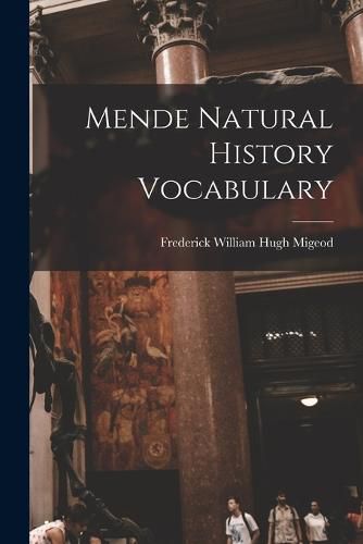 Mende Natural History Vocabulary