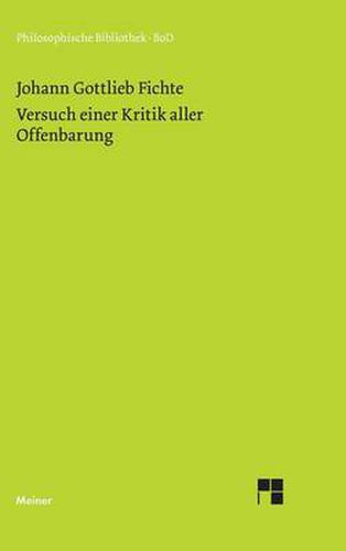 Cover image for Versuch einer Kritik aller Offenbarung (1792)