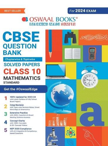 Cover image for Oswaal Cbse Chapterwise & Topicwise Question Bank Class 10 Mathematics Standard Book (for 2023-24 Exam)