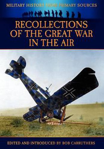 Cover image for Recollections of the Great War in the Air