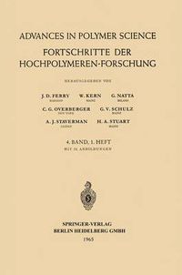 Cover image for Fortschritte der Hochpolymeren Forschung