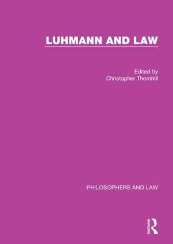 Cover image for Luhmann and Law