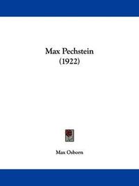 Cover image for Max Pechstein (1922)