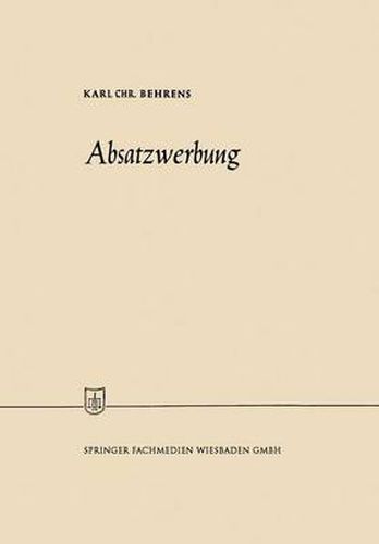 Cover image for Absatzwerbung