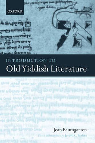 Cover image for Introduction to Old Yiddish Literature