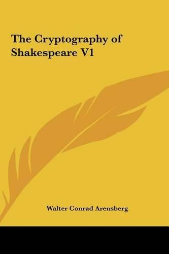 Cover image for The Cryptography of Shakespeare V1