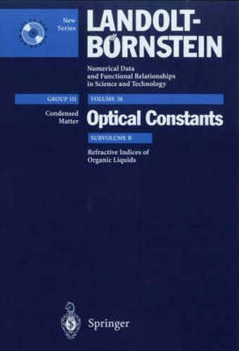 Cover image for Refractive Indices of Organic Liquids