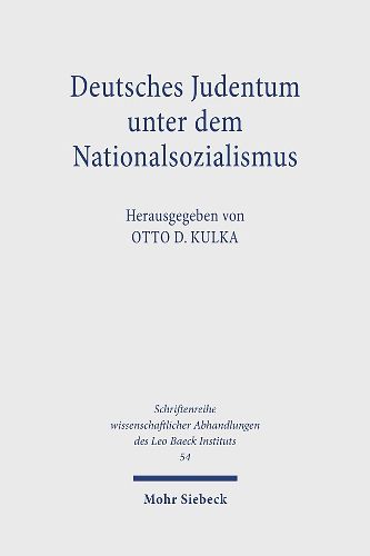 Cover image for Deutsches Judentum unter dem Nationalsozialismus: Band 1: Dokumente zur Geschichte der Reichsvertretung der deutschen Juden 1933-1939