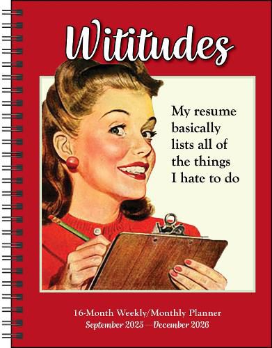 Cover image for Wititudes 16-Month 2025-2026 Weekly/Monthly Planner Calendar