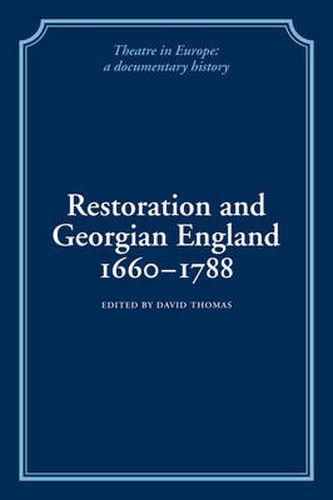 Cover image for Restoration and Georgian England 1660-1788