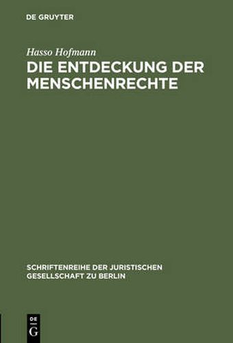 Cover image for Die Entdeckung der Menschenrechte