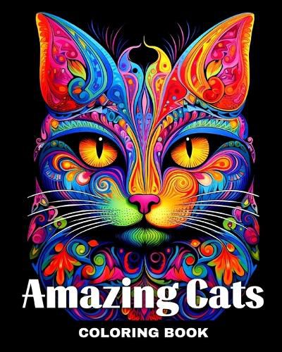 Cover image for Amazing Cats Coloring Book