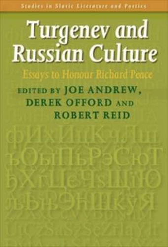 Cover image for Turgenev and Russian Culture: Essays to Honour Richard Peace