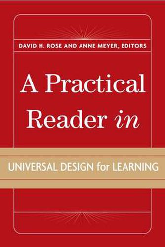 Cover image for A Practical Reader in Universal Design for Learning