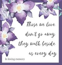 Cover image for Religious quote in loving memory, condolence book to sign