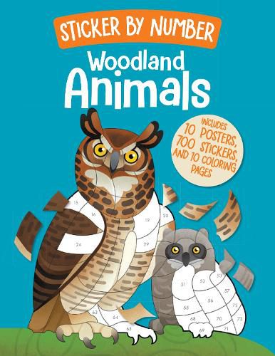 Cover image for Sticker by Number: Woodland Animals