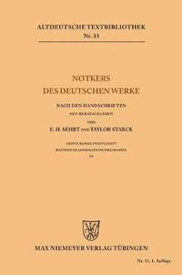 Cover image for Notkers des Deutschen Werke