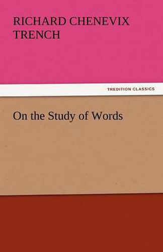 Cover image for On the Study of Words