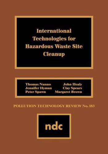 Cover image for International Technologies for Hazardous Waste Site Cleanup