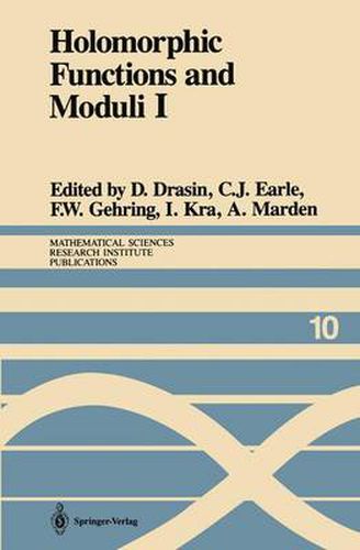 Cover image for Holomorphic Functions and Moduli I: Proceedings of a Workshop held March 13-19, 1986