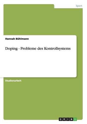 Cover image for Doping - Probleme Des Kontrollsystems