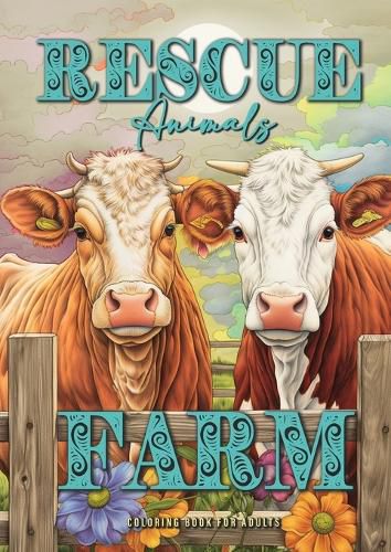 Cover image for Rescue Animals Farm Coloring Book for Adults