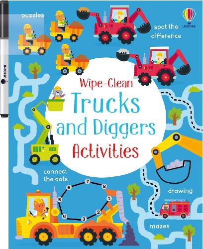 Cover image for Wipe-Clean Trucks and Diggers Activities