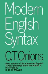 Cover image for Modern English Syntax