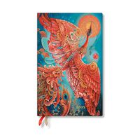 Cover image for Firebird (Birds of Happiness) Maxi 12-month Horizontal Softcover Flexi Dayplanner 2025 (Elastic Band Closure)