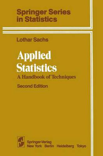 Cover image for Applied Statistics: A Handbook of Techniques