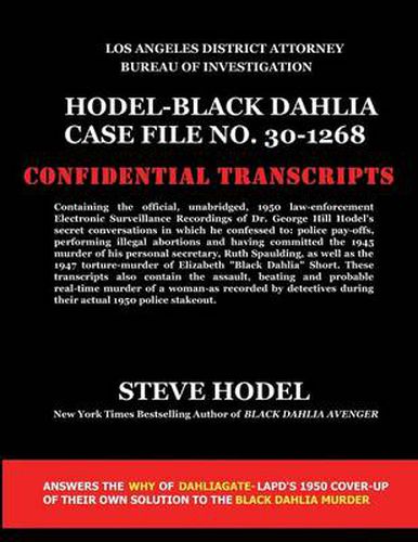 Cover image for Hodel-Black Dahlia Case File No. 30-1268