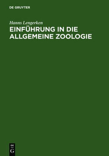 Cover image for Einfuhrung in die allgemeine Zoologie