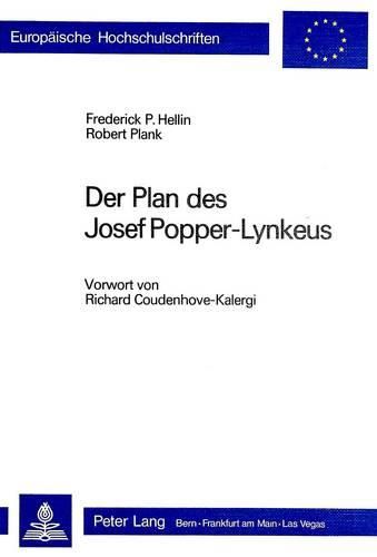 Cover image for Der Plan Des Josef Popper-Lynkeus