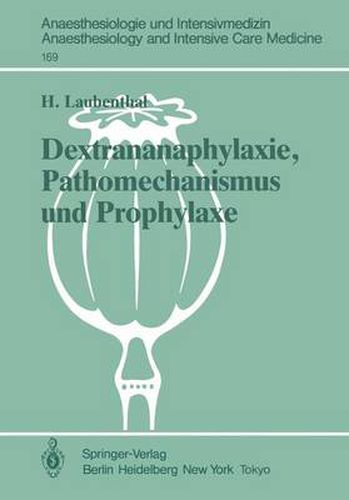 Cover image for Dextrananaphylaxie, Pathomechanismus und Prophylaxe