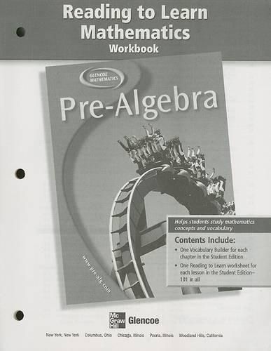 Cover image for Pre-Algebra, Reading to Learn Mathematics Workbook