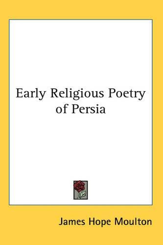 Cover image for Early Religious Poetry of Persia