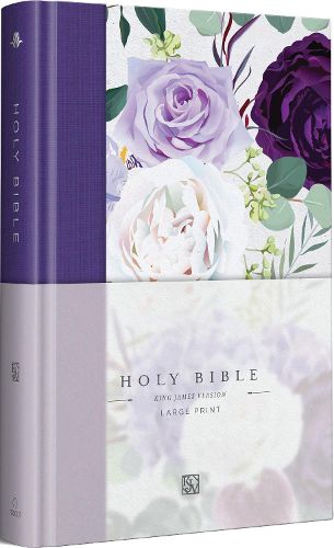 KJV Holy Bible, Large Print Medium format, Purple Cloth Hardcover w/Ribbon Marker, Red Letter