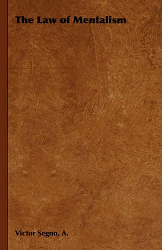 Cover image for The Law of Mentalism