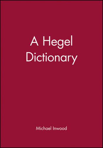 Cover image for A Hegel Dictionary