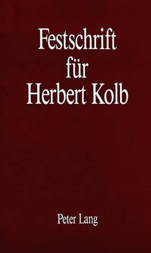 Cover image for Festschrift Fuer Herbert Kolb