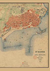 Cover image for Carnet Ligne Plan d'Alger, Jourdan, 1888