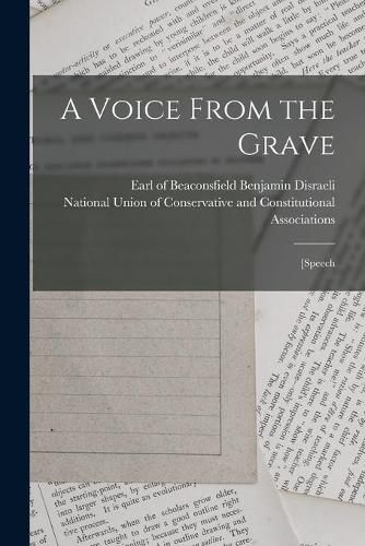 Cover image for A Voice From the Grave: [speech